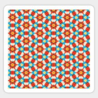 Retro 3D Colours Geometric Pattern Sticker